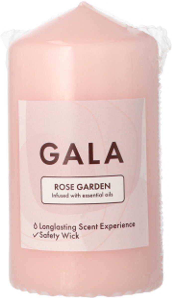 6x GALA Geurstompkaarsen Ø 58 mm · 110 mm roze - Rose Garden