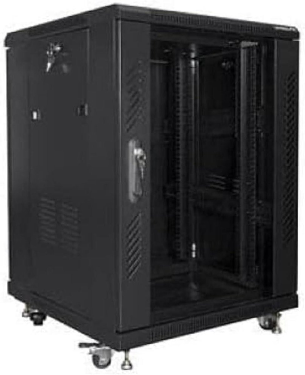 Serverkast Rek - Netwerkkast 19 inch - Apparatuur Opslag - Zelfmontage Frame - 60x60x85 cm - Zwart
