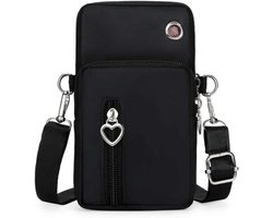 Kleine Schoudertas – Telefoonhoesje – Sport & Casual – Verstelbare Band – 10x6x17 cm – Zwart Kleine Schoudertas – Telefoonhoesje – Sport & Casual – Verstelbare Band – 10x6x17 cm – Zwart