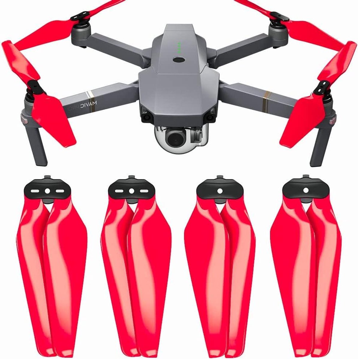 Master Airscrew Stealth Propellers voor DJI Mavic Pro & Platinum - Rood, 4 stuks