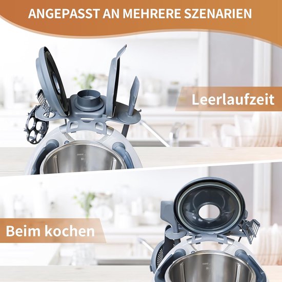 Keukenmachine Accessoirehouder - Keukenapparaat Organizer - Keuken Netjes Houden - Ruimte voor 9 Delen - 34x20x4 cm - Zwart — afbeelding 2