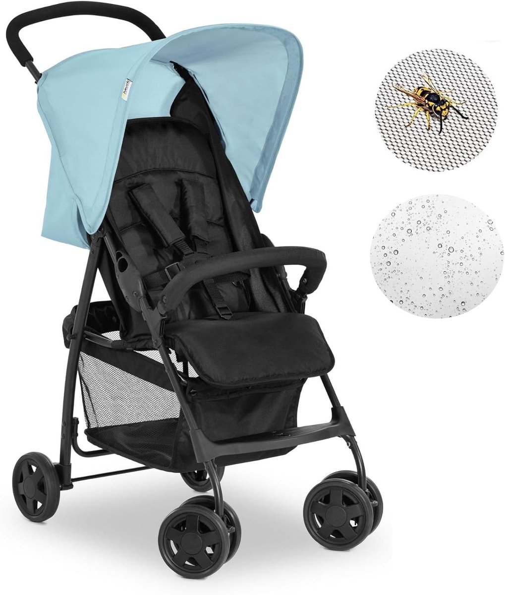 Lichtgewicht Buggy - Reisbuggy Kinderwagen - Dagelijks Gebruik Reizen - Inclusief Regen Insectenbescherming - Slechts 5.9 kg - blauw