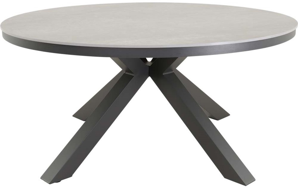 Lesli Living - Tuintafel Davos - Grijs - Ø158cm
