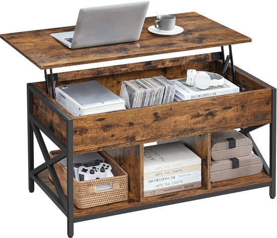 VASAGLE LCT202B01V1 - Table basse avec plateau réglable - Pour salon - Design moderne