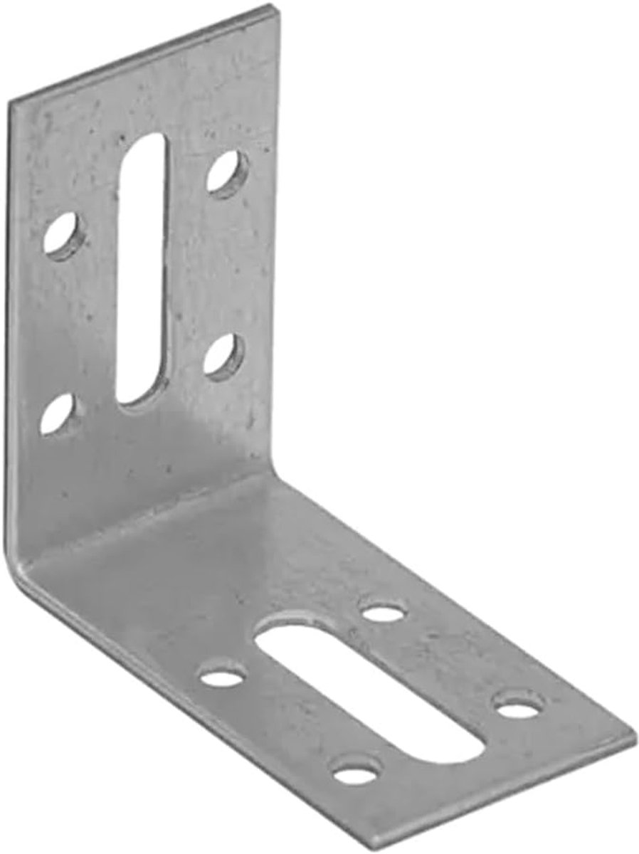 Verstelbare Hoekbeugels - L-vorm Beugels - Houtverbindingen Maken - Dilatatiefunctie - 50x55x30mm - Zilver