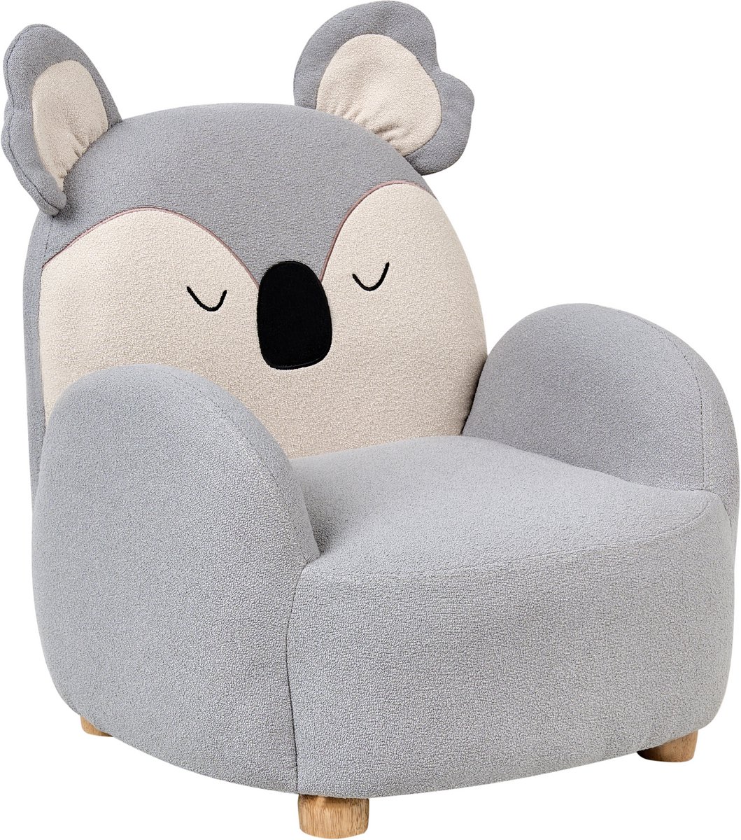 HERVIK - Kinderfauteuil - Grijs - Polyester