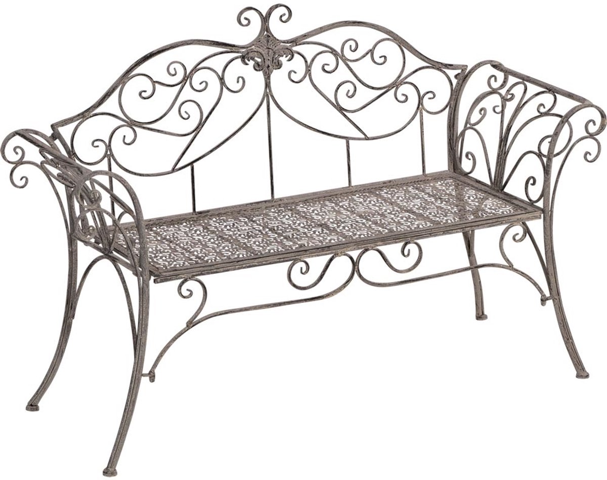 Lesli Living - Loveseat Viva la Vida - Grijs - 133x47x90cm