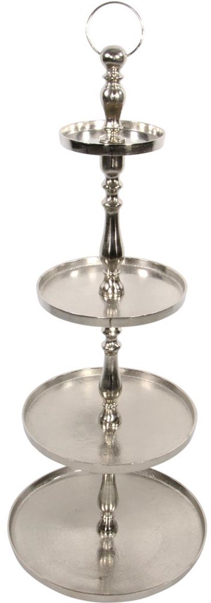 Lesli Living - Etagère Brush - Zilver - Ø50x120cm