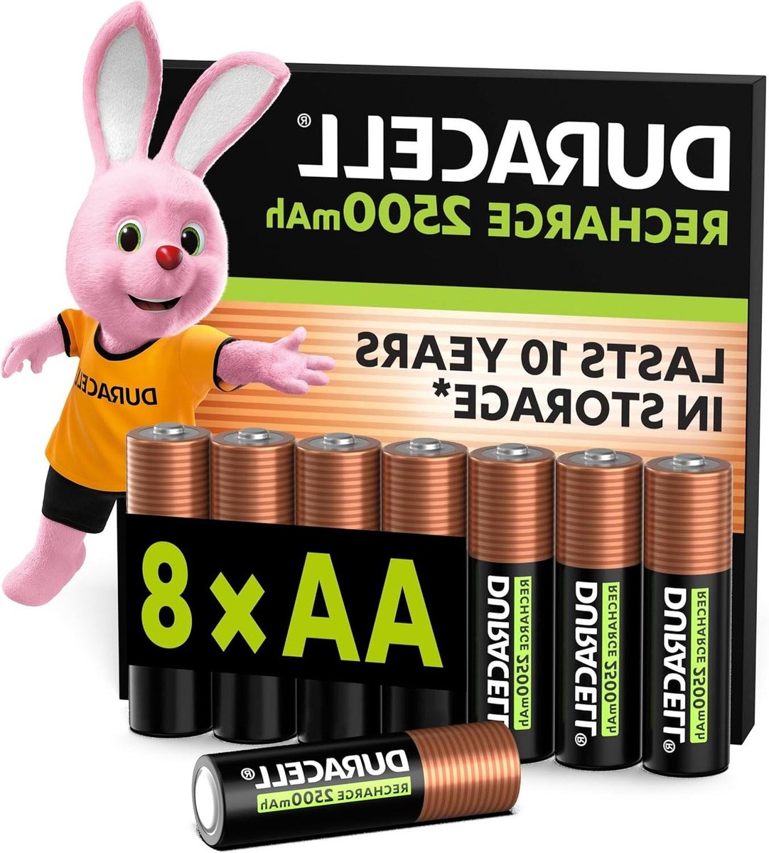 Oplaadbare AA Batterijen - NiMH Accu's - Apparaten Voeden - Langste Levensduur Per Oplading - 2500 mAh - Zwart