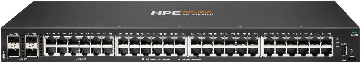 Hewlett Packard Enterprise Aruba 6000 48G 4SFP Managed L3 Gigabit Ethernet (10/100/1000) 1U
