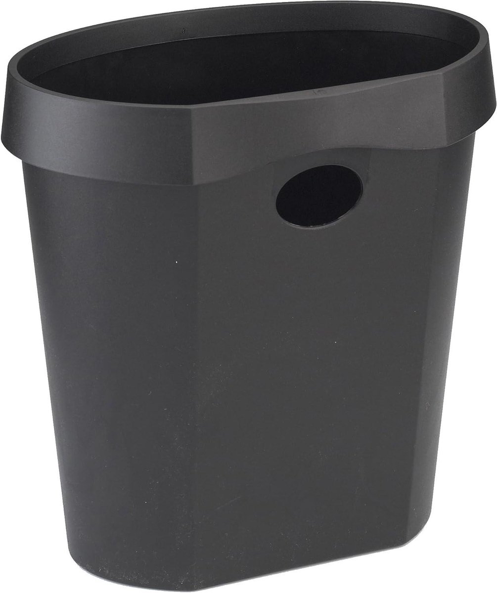 Afvalbak met Velg - Prullenbak Vuilnisbak - Afval Verzamelen - Gemaakt van Gerecycled Plastic - 18 Liter - Zwart