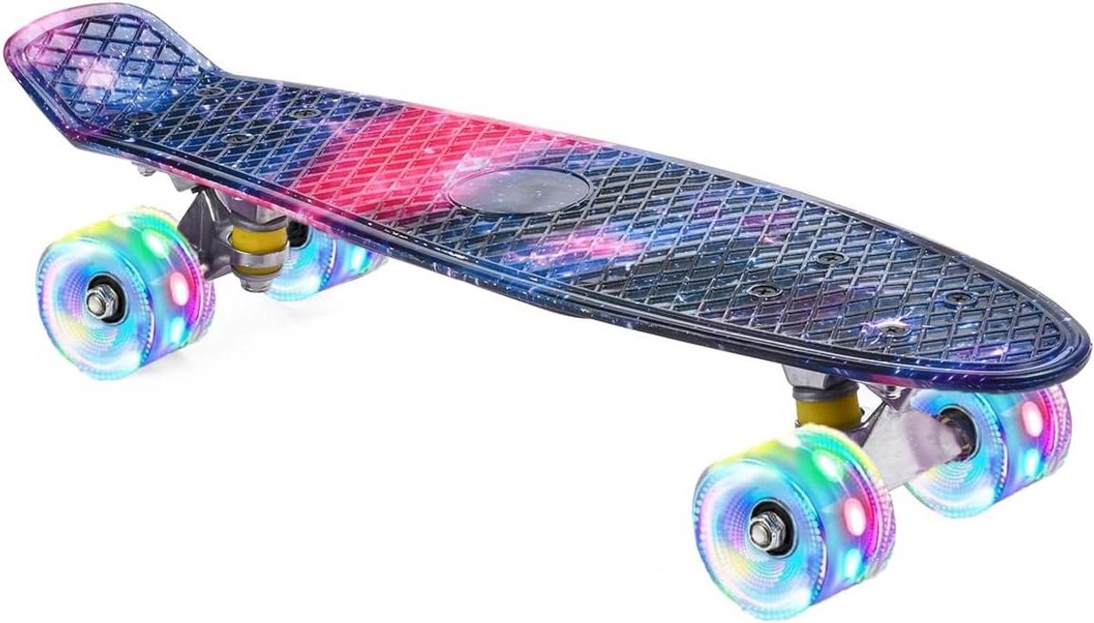 Skateboard Cruiser Mini Skateboard Stad Verkenning LED Knipperende Wielen 22 inch