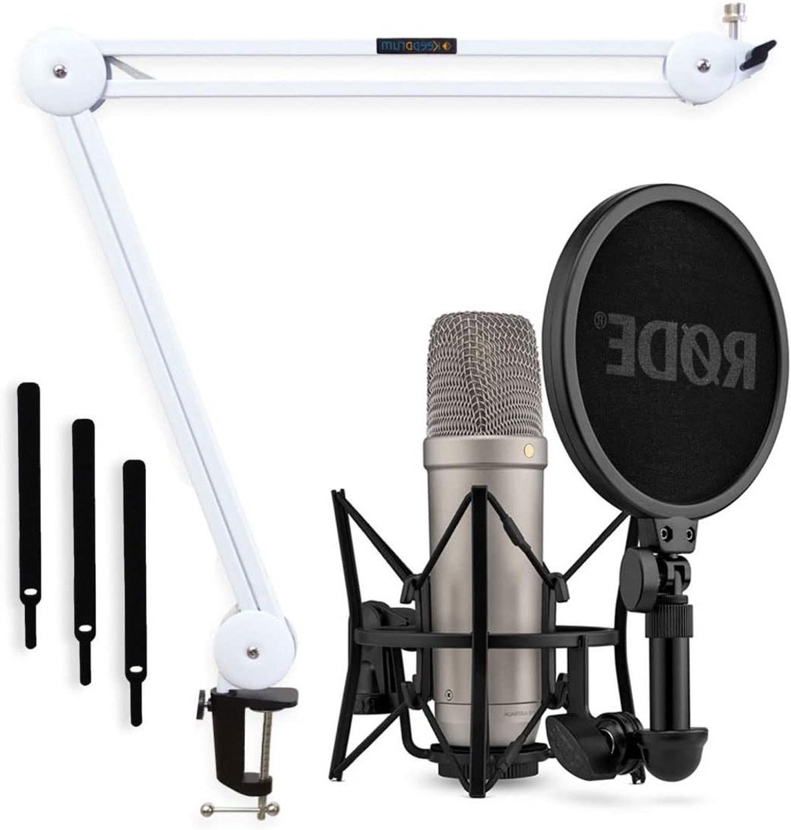 Studiomicrofoon set - Opname microfoon - Muziek en spraak opnemen - Dubbele XLR en USB-C aansluiting - 3 kg