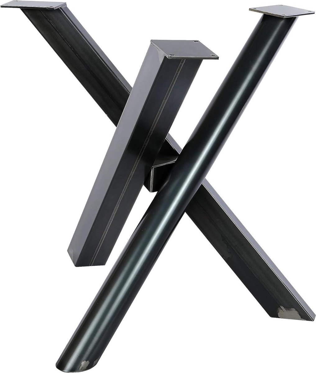 Tafelframe Spider Design - Kruisframe Tafelpoten - Doe-het-zelf Meubels - Zware Belasting 200 kg - 71x71x72 cm - Industrieel (blanke lak)