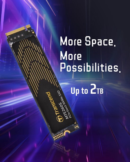 Interne SSD - NVMe SSD M.2 SSD - Snelle Dataoverdracht - PCIe Gen5 x4 Interface - 2TB - Zwart van Merkloos — afbeelding 3
