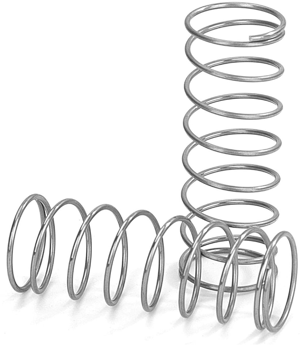 Drukveren Roestvrij Staal - Compressieveren Metalen - Mechanische Toepassingen - Gepolijst Glad Oppervlak - 35 mm Lengte 10 Stuks - Zilverkleurig