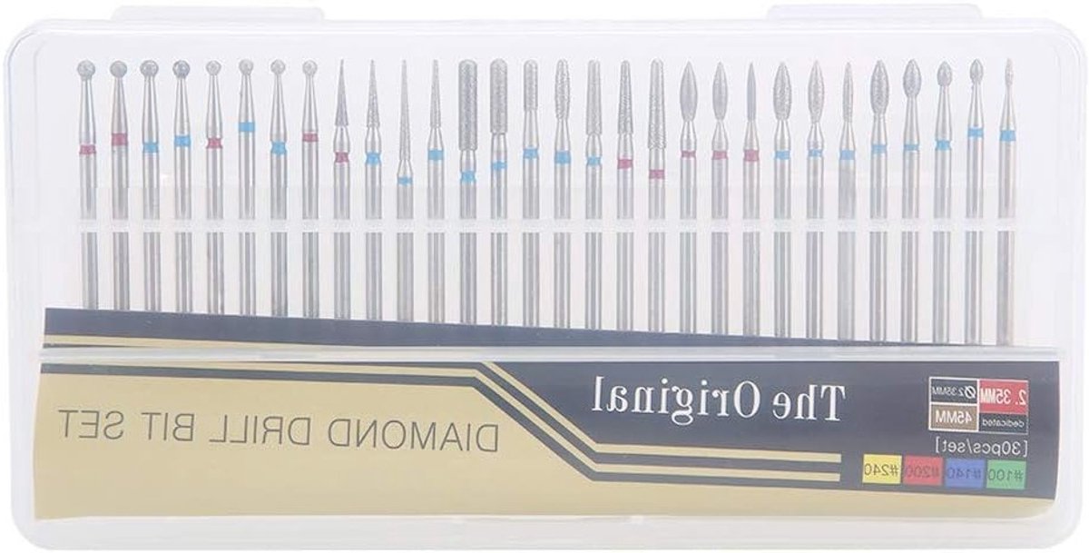 Complete Nagelboor Set met 30 Stukken, Professionele Manicure Accessoires voor Nagelverzorging en Polijsten van Nagels en Nagelriemen