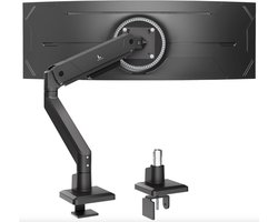 LEVANTU® Single Monitor Arm - Monitorbeugel met Gasveer - Ultrawide monitor arm - Monitor beugel tot 45 inch -16 kg- Monitor standaard - Donkergrijs
