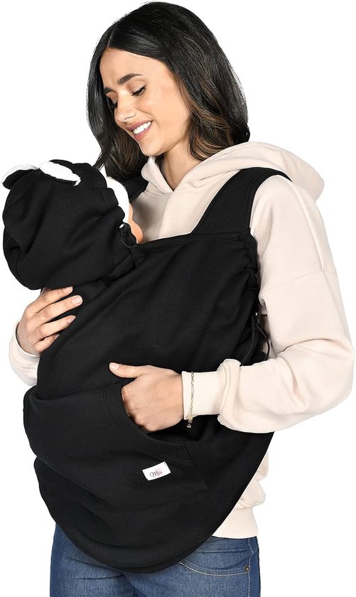 Draagzakhoes Baby - Baby Cape - Warm Blijven - Universeel Verstelbaar - 27.5 x 26.5 x 10.4 cm - Grafiet — afbeelding 5
