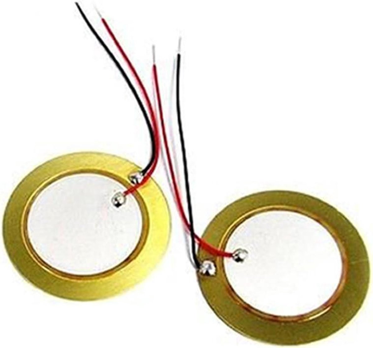 Piezo Elementen Zoemer - Geluidssensor Trigger - DIY Muziek Toepassingen - Breed Geluid - 35mm Diameter - Zwart