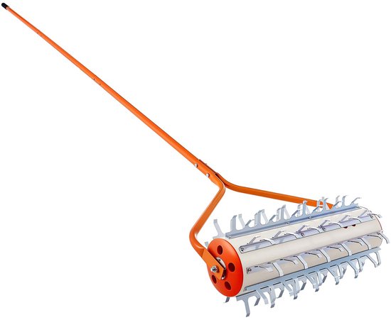 VEVOR Vijverhark 3,66 M, Onkruidroller voor Het Verwijderen van Onkruid, Slibsnijder, Wortels en Slibafzettingen, 9 voorgemonteerde, Gegalvaniseerde Ijzeren Messen, 3 Aluminium Handgrepen — afbeelding 2