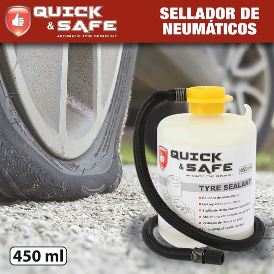 Universele Reservefles - Navulverpakking Banden - Banden Repareren - Dicht Lekken 5mm - 450 ml - null van Universele — afbeelding 2