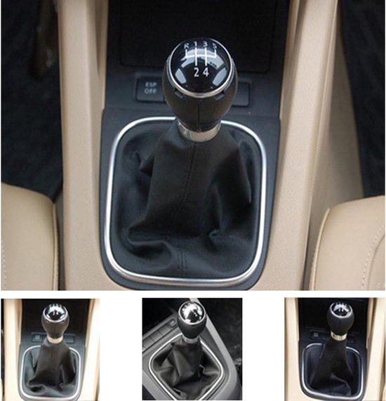 Schakelpook Knop - Versnellingspook Cover - Auto Interieur Upgrade - Ergonomisch Ontwerp - 5 Versnellingen - Zwart van Merkloos — afbeelding 2
