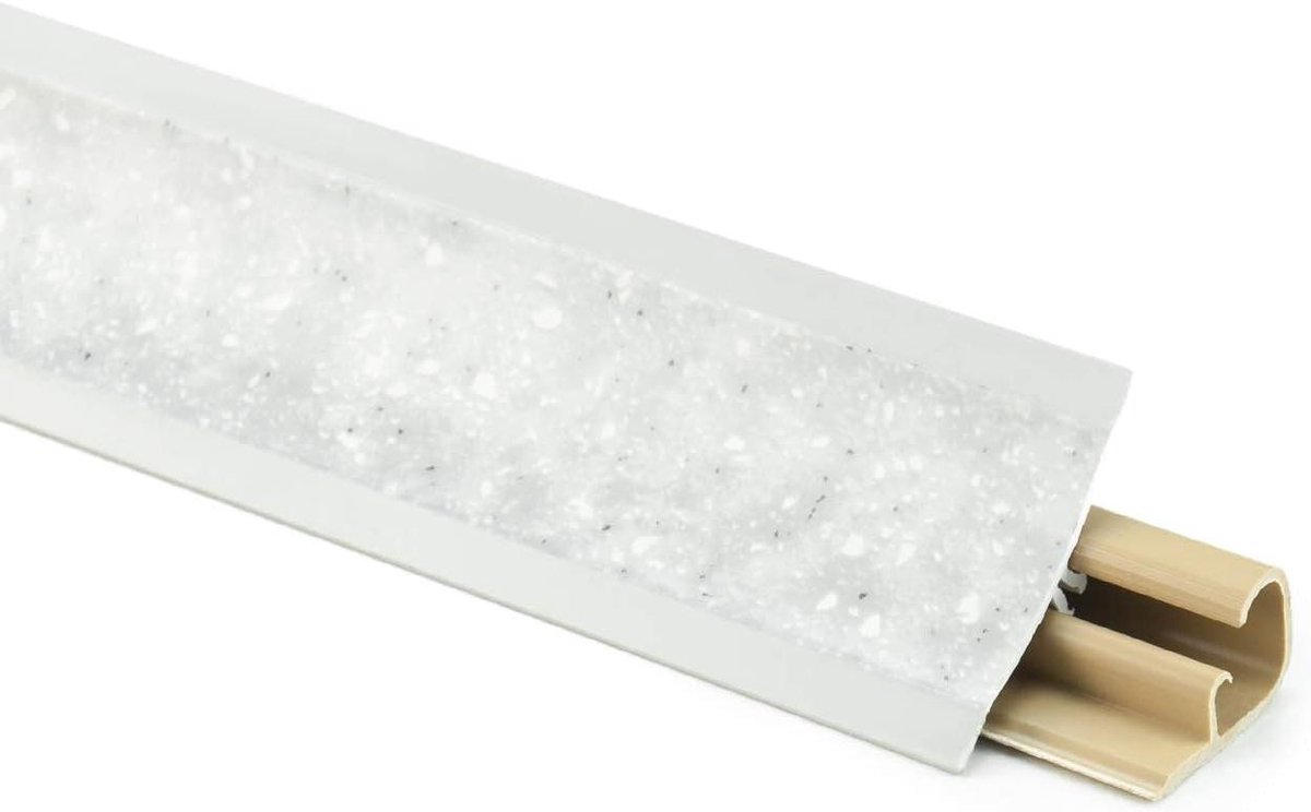 Keukenstrip - Afdekprofiel Wandlijst - Werkbladen Afwerken - Flexibele Randen - 15 meter - Stone Grigio