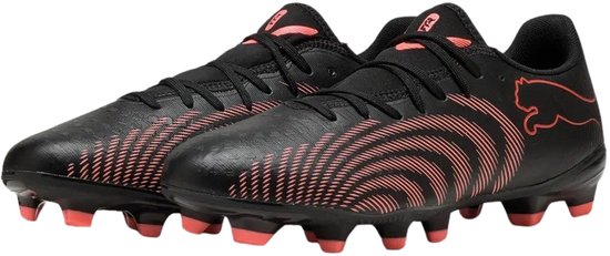 PUMA FUTURE 9 PLAY FG/AG Unisex Sportschoenen - PUMA Black-Glowing Red-Strong Gray