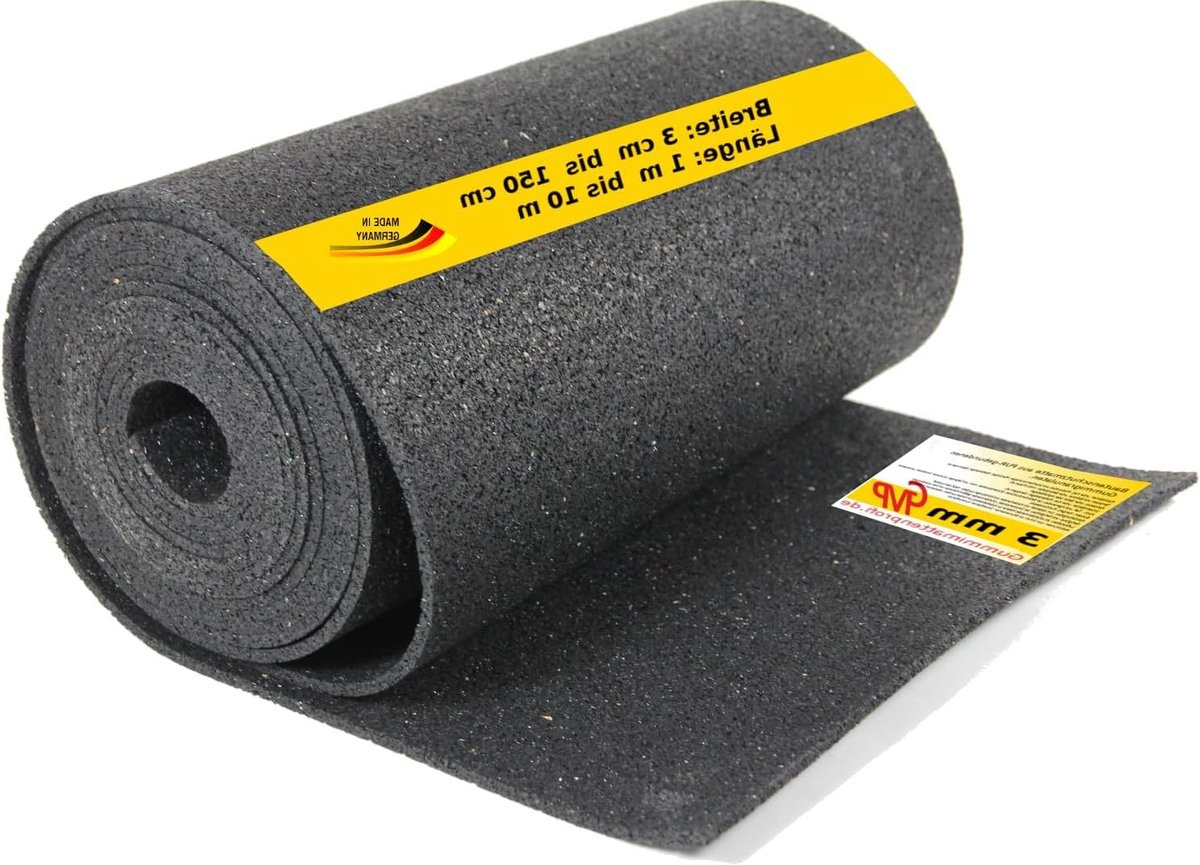 Bouwbeschermingsmat Rubbergranulaat - Onderlegger Terras - Vloer Beschermen - Schokabsorberend Antislip - 8 mm x 70 cm x 3 m
