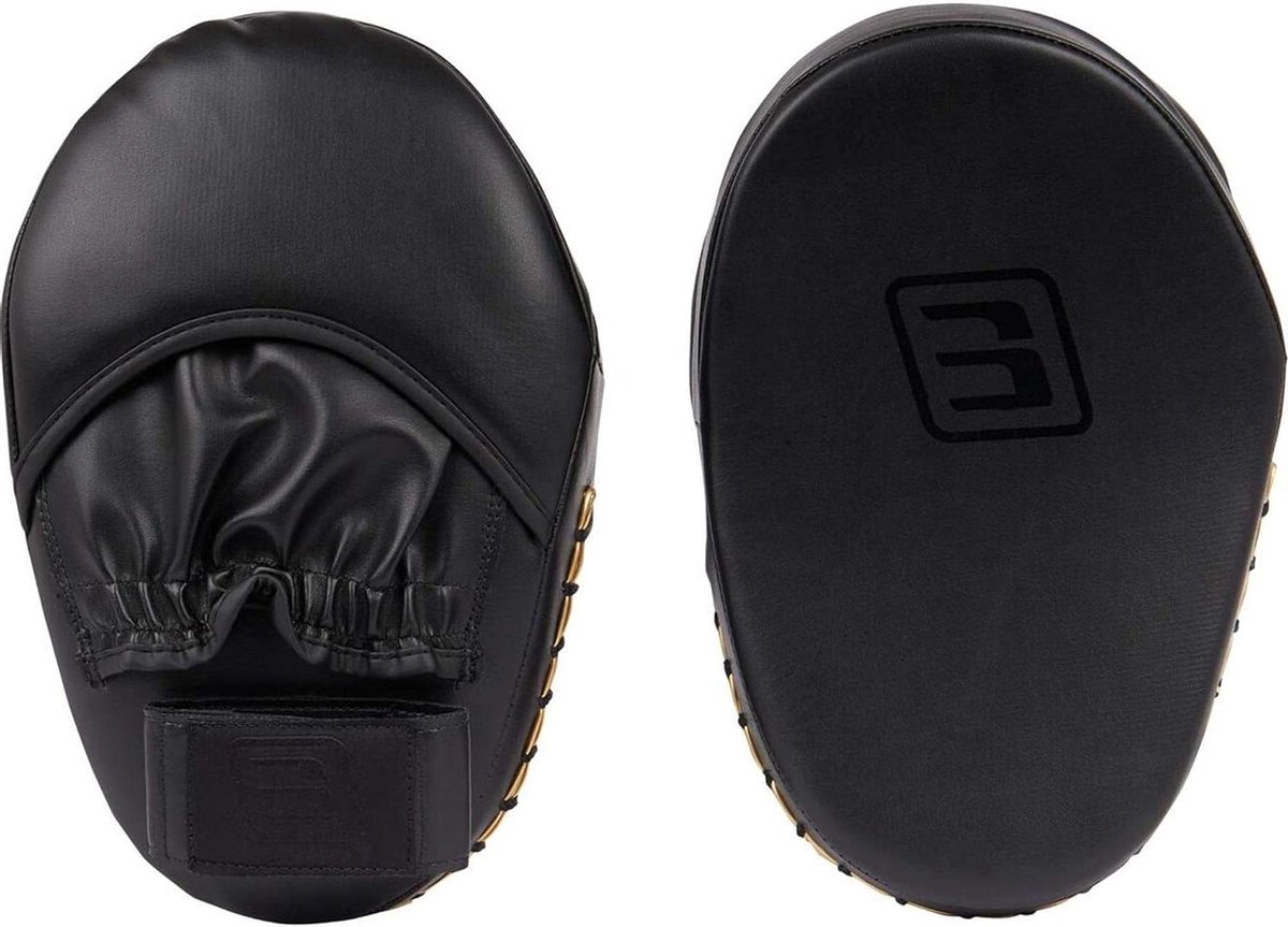 Coaching Mitts - Bokspads Handpads - Bokstraining Verbeteren - Handgevormde Voering - Eén Maat - Zwart Goud
