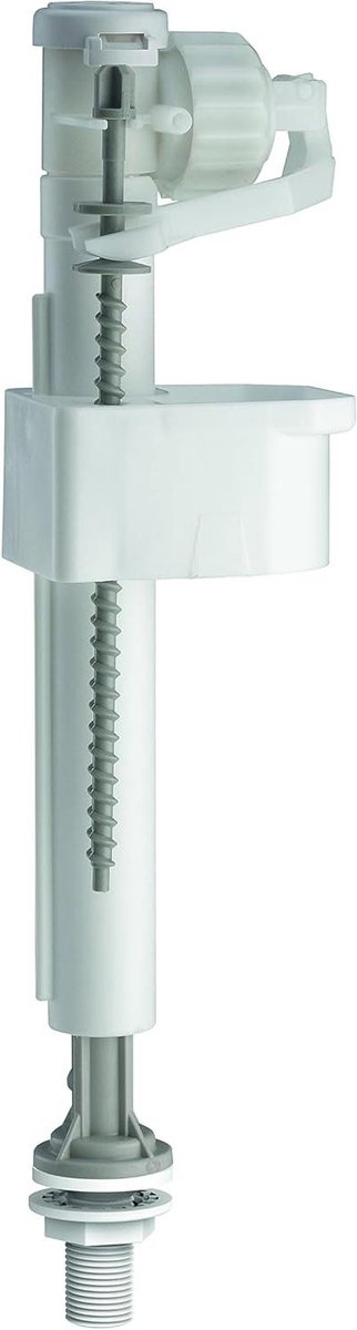 Kunststof Inlaatklep - Vlotterklep Toilet - Toilet Reparatie - Geluidsarm Vullen - 127 mm - Wit