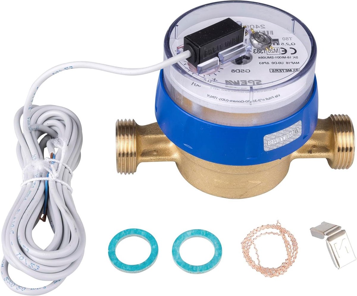 Watermeter - Water teller - Waterverbruik meten - Impulsuitgang 1 liter - 110 mm - null