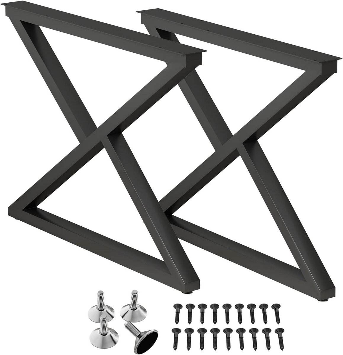 Tafelpoten Set - Bureau Onderstel - Zelf Meubels Maken - Zware Draagkracht - 28x17.7 Inch - Zwart