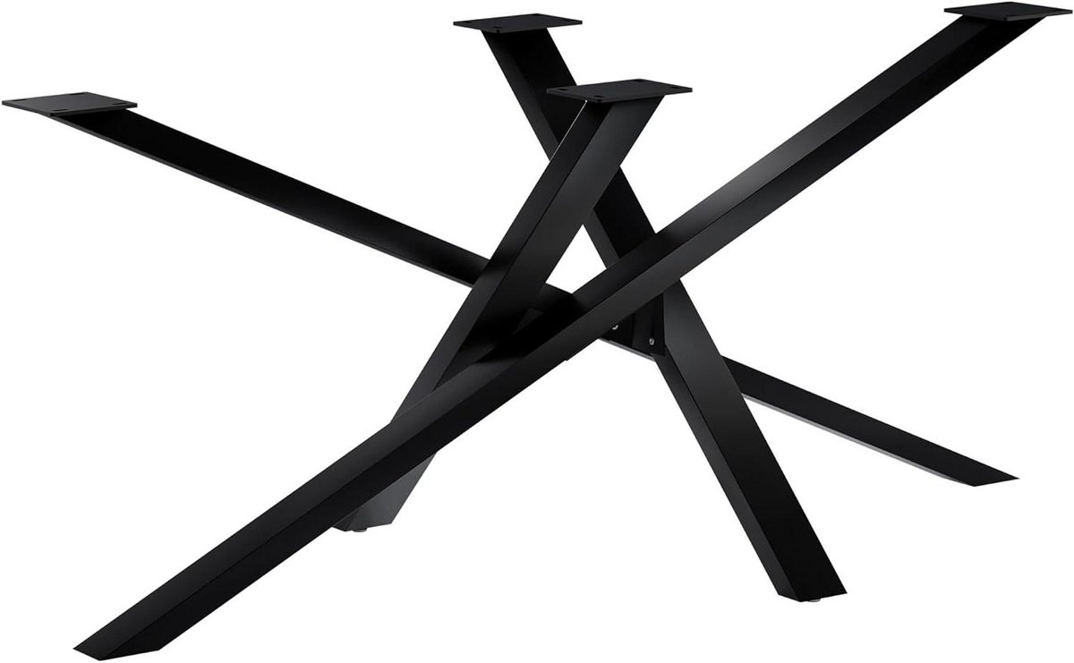 Tafelpoten - Onderstel meubels - Tafel maken - Stervormig design - 72 cm hoog - Zwart