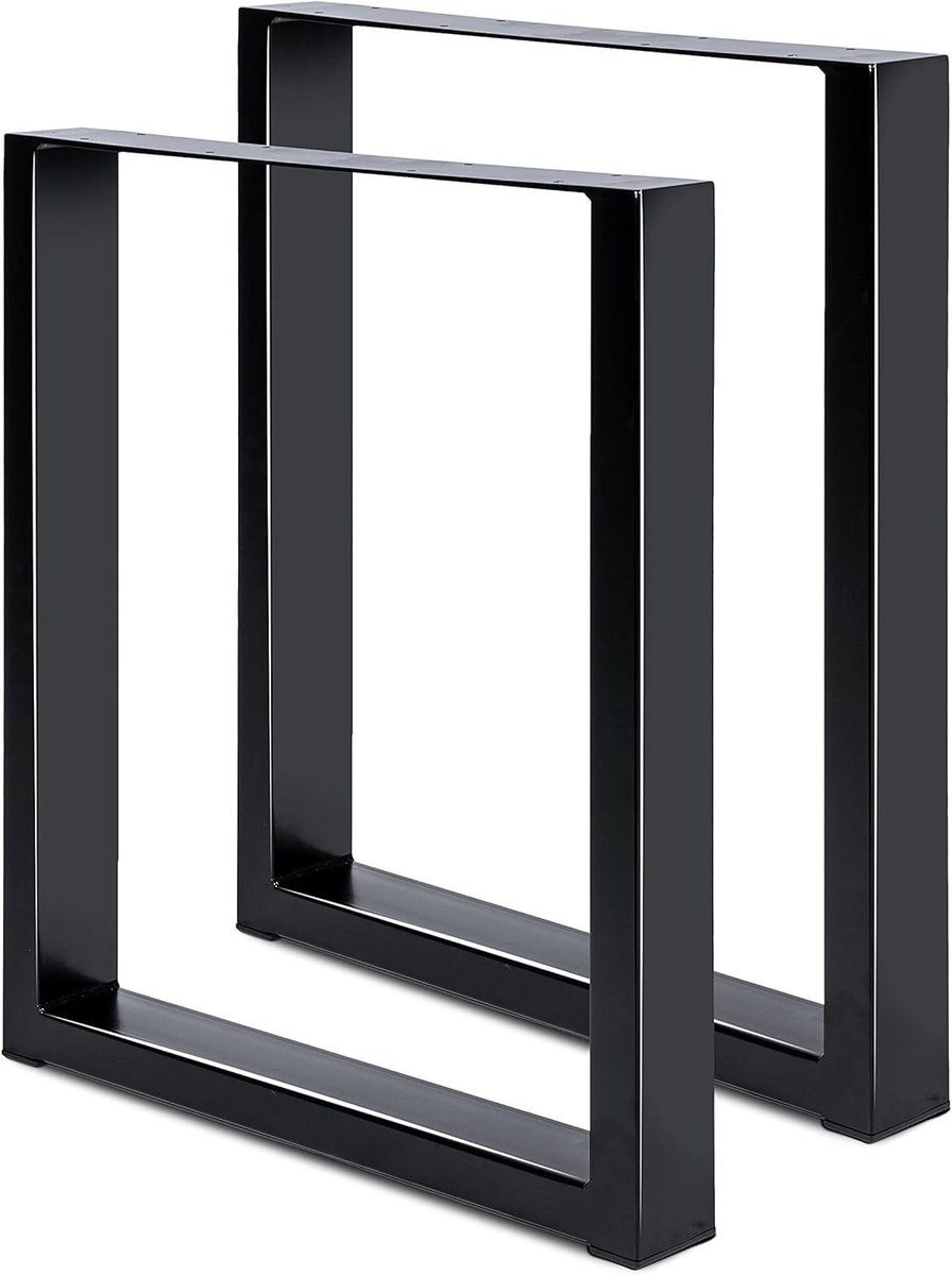 Tafelpoten Metaal - Bureauonderstel Set - DIY Meubels Maken - Hoog Draagvermogen - 40x72 cm - Zwart