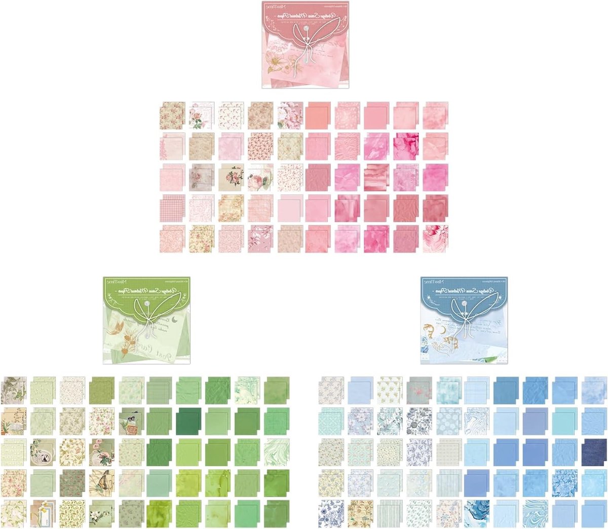 Retro materiaalpapier voor scrapbooking - 300 vellen decoratief papier, knutselaccessoires en creatief papier