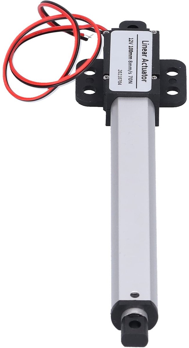 aladdien - Lineaire Actuator - 12V Geluidsarm - Kortsluitbeveiliging - 100 mm Slag - 70N Kracht - Mini Elektrisch - Geschikt voor Diverse Toepassing..
