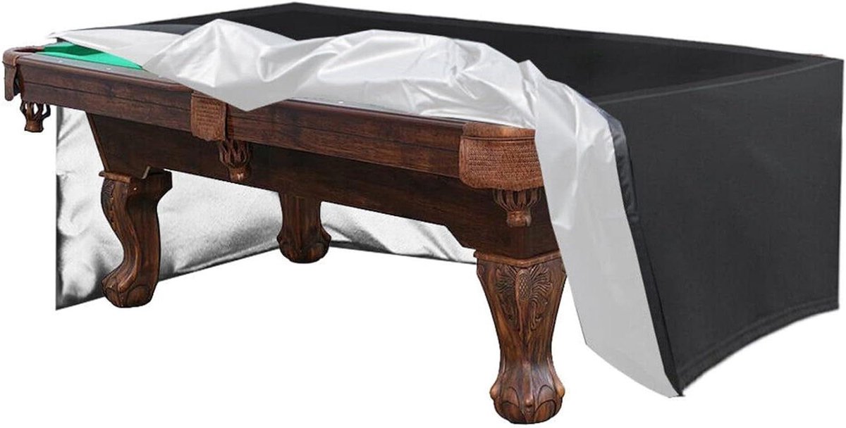 Biljarttafelhoes - Pooltafel beschermhoes - Tafel beschermen - Waterdicht en UV-bestendig - 225 x 116 x 82 cm - Zwart