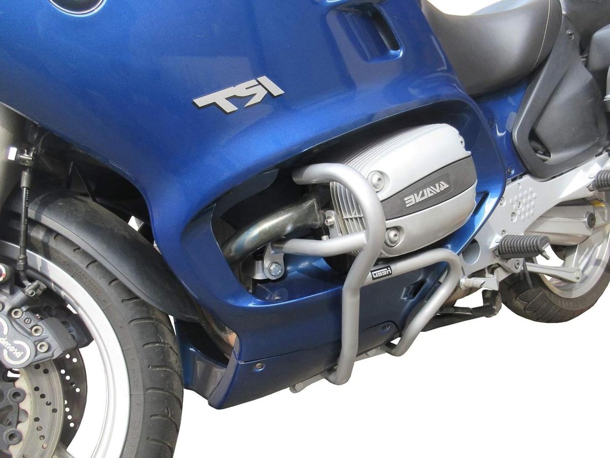 Valbeugel Motor - Motorbescherming Valbeugels - Motorfiets Beschermen - Gepoedercoat Staal - Set Links Rechts - Zilver