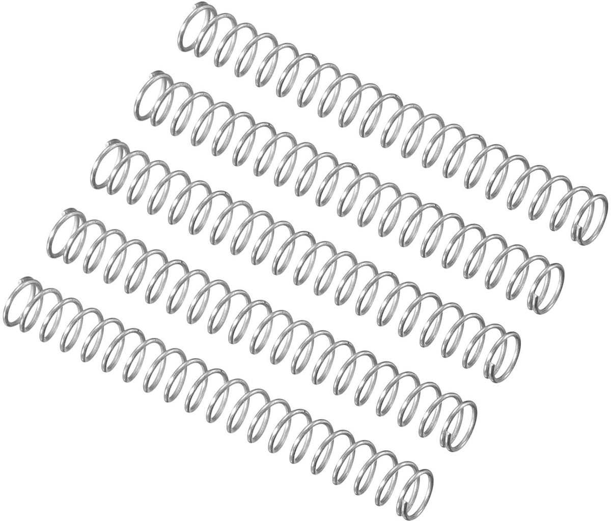 Drukveer Set - Compressieveer 304 RVS - Apparaten Reparatie - Gelijkmatige Afstanden - 3mm AD 0.3mm Draad - Zilverkleurig