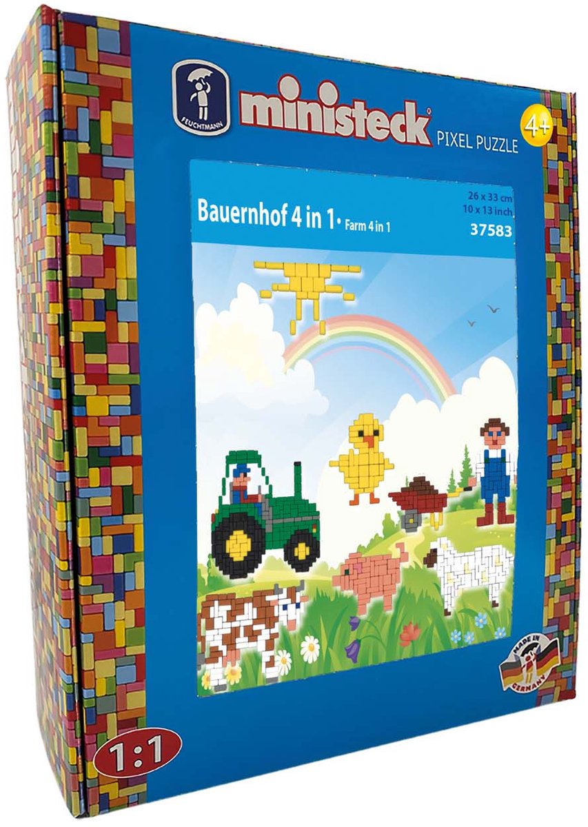 Ministeck boerderij XL mozaïekset - 1000 stuks - creatief speelgoed.