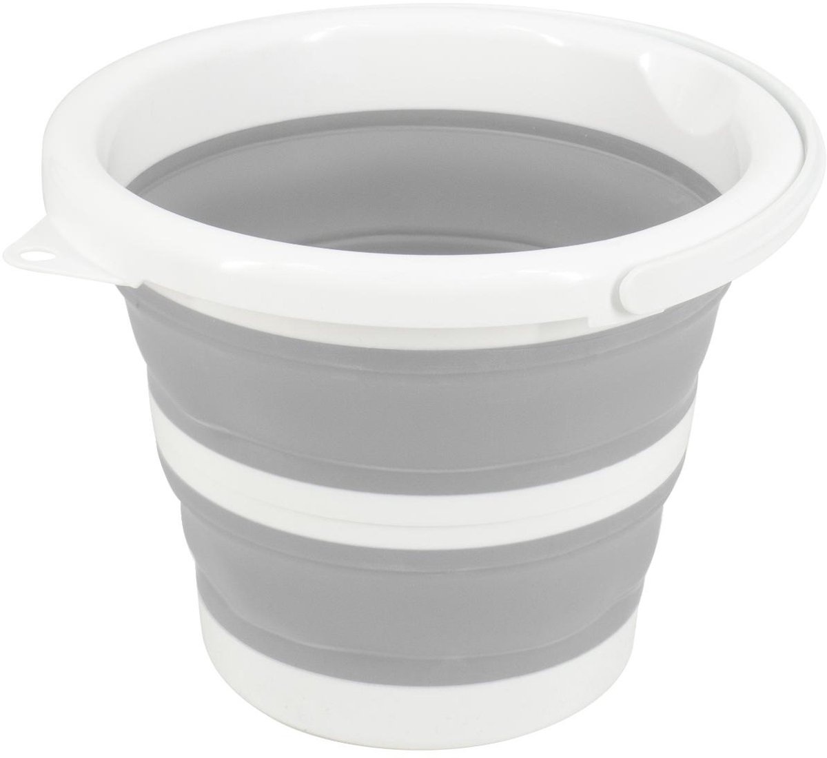 Michelino opvouwbare emmer 5 liter grijs - schoonmaak accessoire.