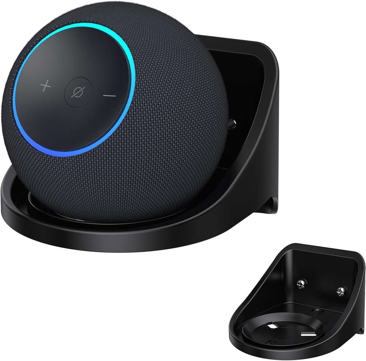 Wandmontagebeugel - Muurhouder Speaker - Smart Speaker Plaatsen - Geïntegreerd Kabelbeheer - 145 x 122 x 105 cm - Zwart