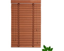 Houten Jaloezieën - Hout Luxaflex - Raamdecoratie - Massief Hout 50mm - 140x200cm - Natuurlijk