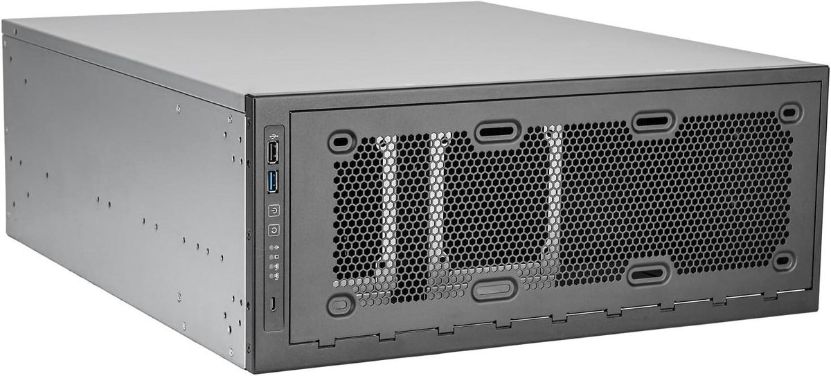 Rackmontage Behuizing - Serverkast - Serveropslag - Ondersteunt 360mm Koeler - 4U 17.6cm - Zwart
