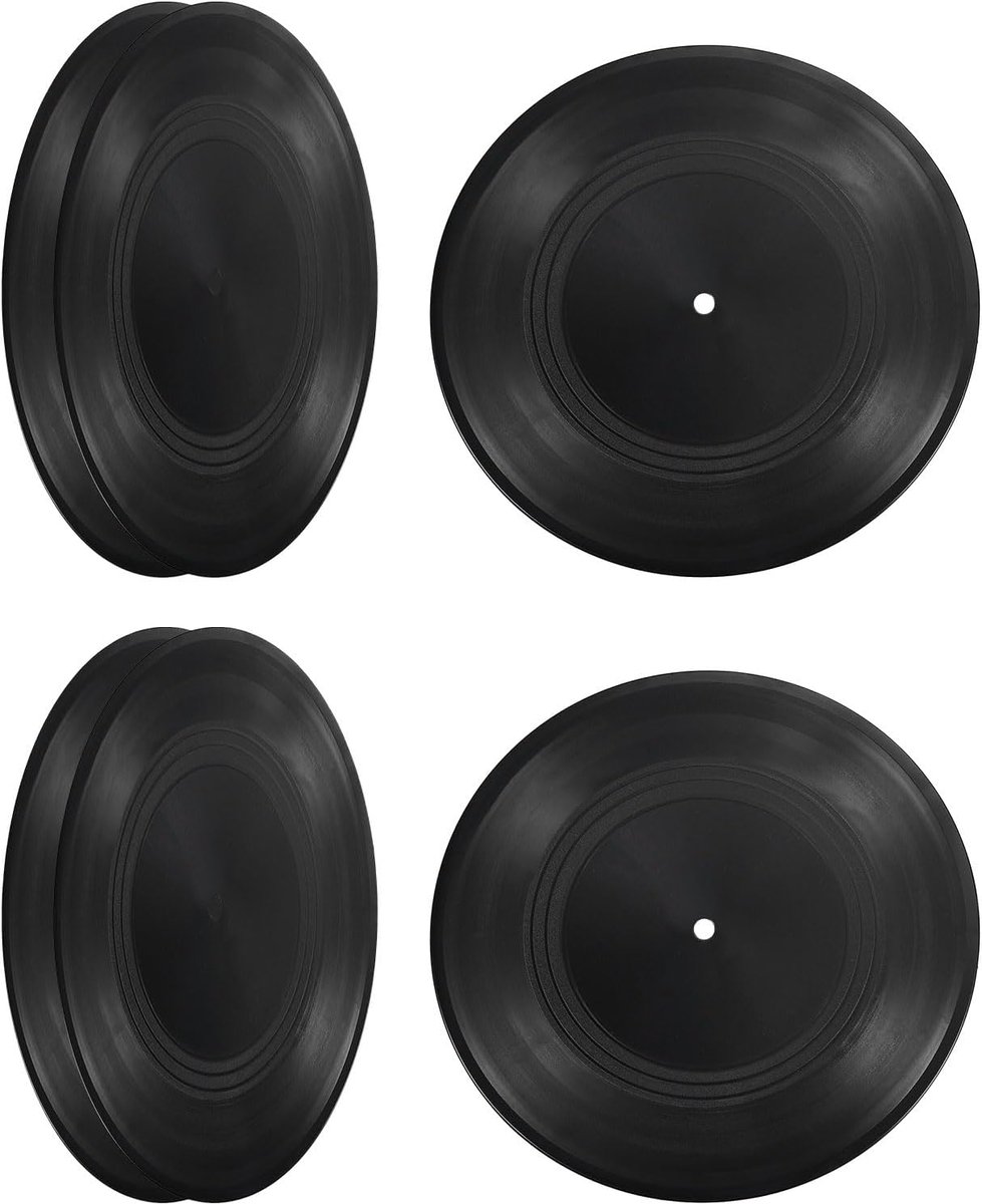 Blank Vinyl Records - 12 Inches - 6 Pieces - CD-Vinyl Records voor Aesthetic Decoratie - Decoratieve Platen voor Muziekruimte - Rock Party - DIY Decoratie - Zwart