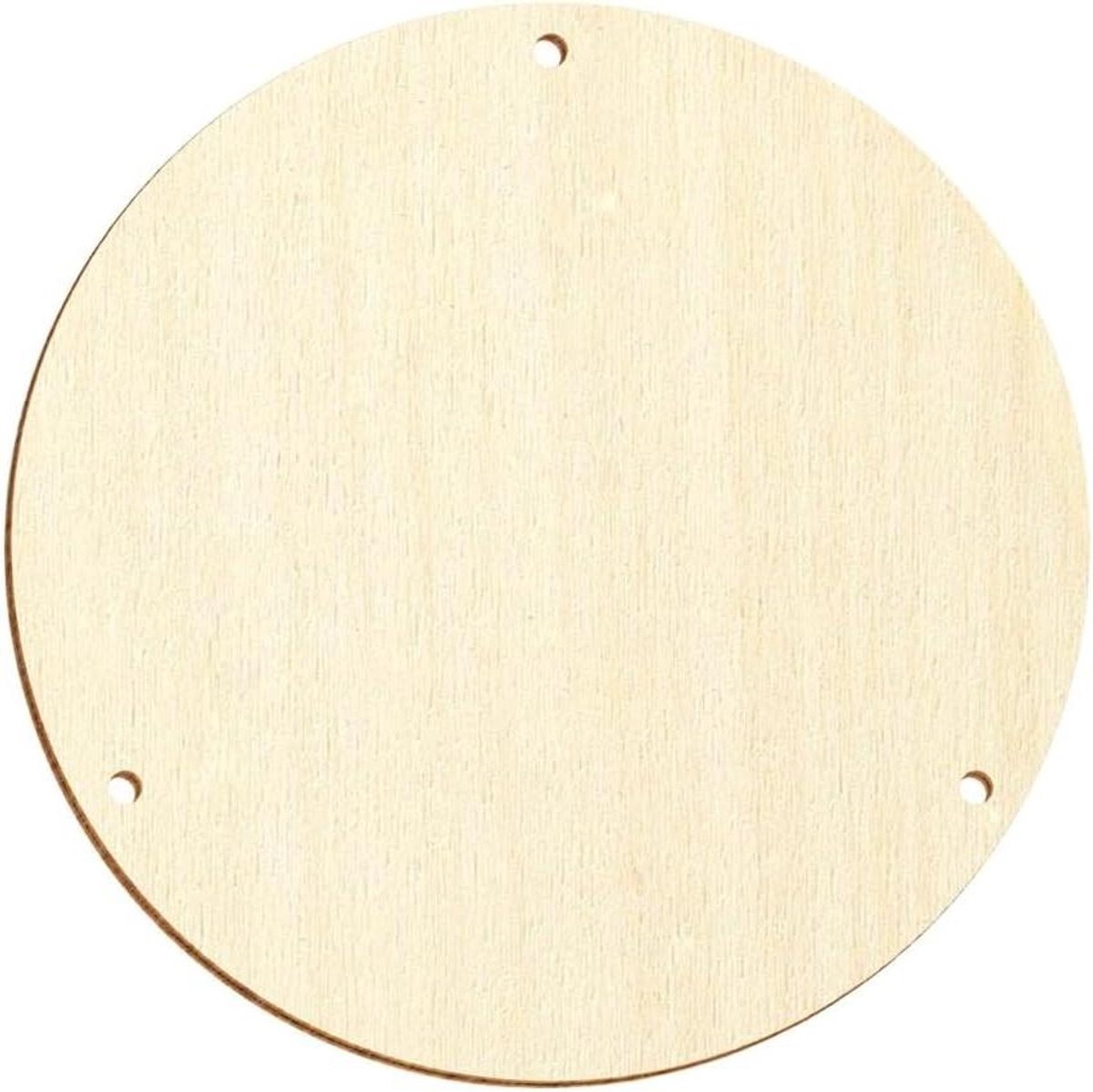 Houten schijf 3 gaten - Houten cirkel - Decoratie knutselen - Gelaserd met bruine rand - 50 stuks 15cm