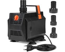 Pomp voor Vijver - 60 W - 3500 L/h Doorstroomcapaciteit - Verstelbaar met Filter en 3 Mondstukken voor Aquaria, Vijvers, Fonteinen