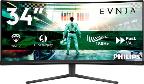 Philips Evnia 34M2C3500L - 34 inch Curved Ultrawide Gaming Monitor